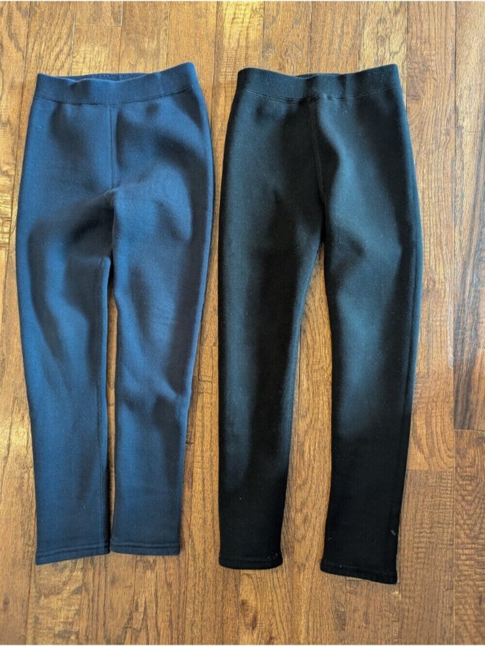 Fleece Lined Joggers, Thick Cozy Fleece By Tianjue Blue & Black Like New Size 10